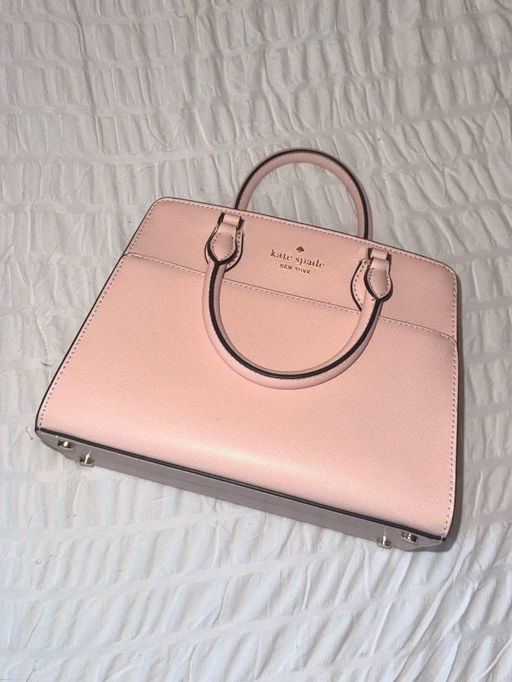 kate spade Pale Pink Structured Leather Satchel- Small size